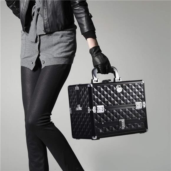 Makeup Train Cases Professional Travel Makeup CosmeticCase Organizer PortableBox - Picture 5 of 6